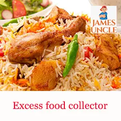 Excess food collector Mr. Aaditya Swarnakar in Baruipur